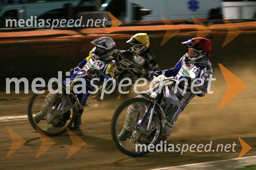 Jonas Davidsson, Švedska, Chris Holder, Avstralija, in Matej Žagar, SlovenijaSPEEDWAY, kvalifikacije za SGP 2010, QR 5