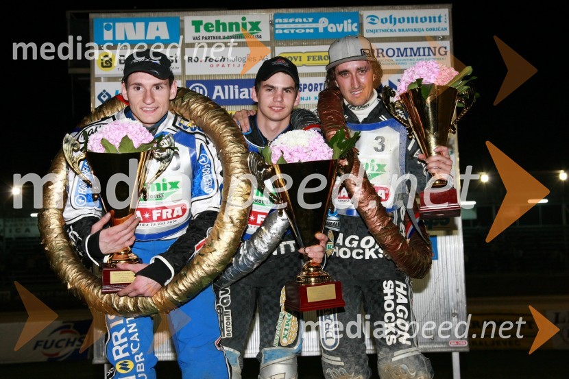 Piotr Swiderski, Poljska, Jurica Pavlic, Hrvaška in Chris Holder, AvstralijaSPEEDWAY, kvalifikacije za SGP 2010, QR 5