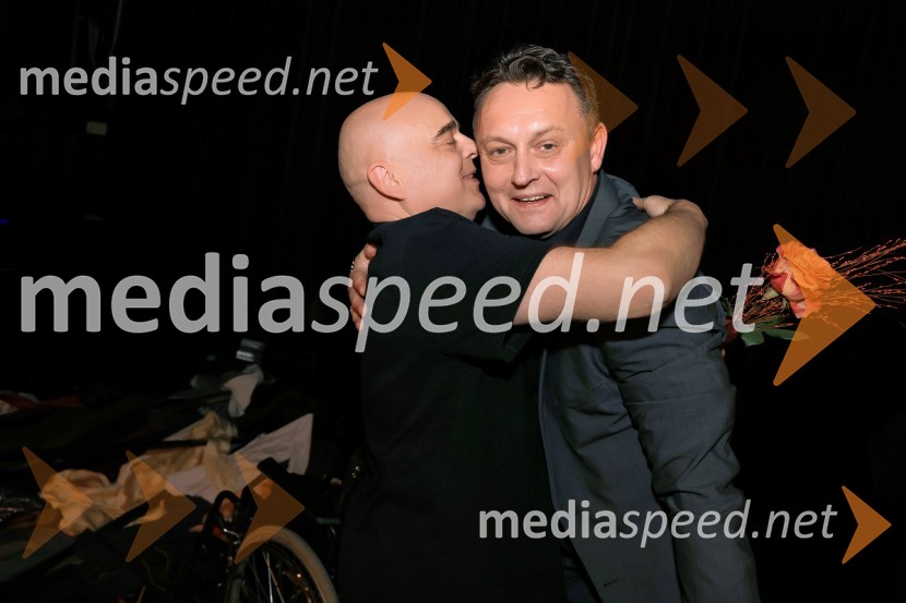  Branko  Rožman, avtor glasbe in korepetitor;  Peter Srpčič, direktor, Mestno gledališče PtujŽivljenje v teatru, premiera, Mestno gledališče Ptuj