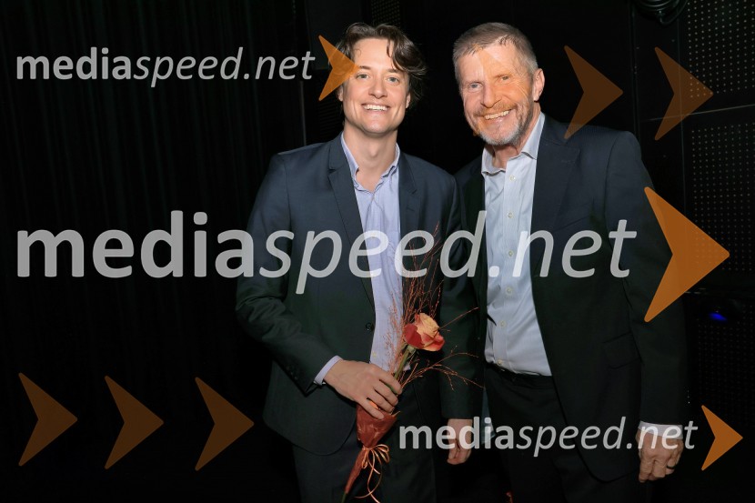  Domen Valič, igralec;  Borut  Veselko, igralecŽivljenje v teatru, premiera, Mestno gledališče Ptuj