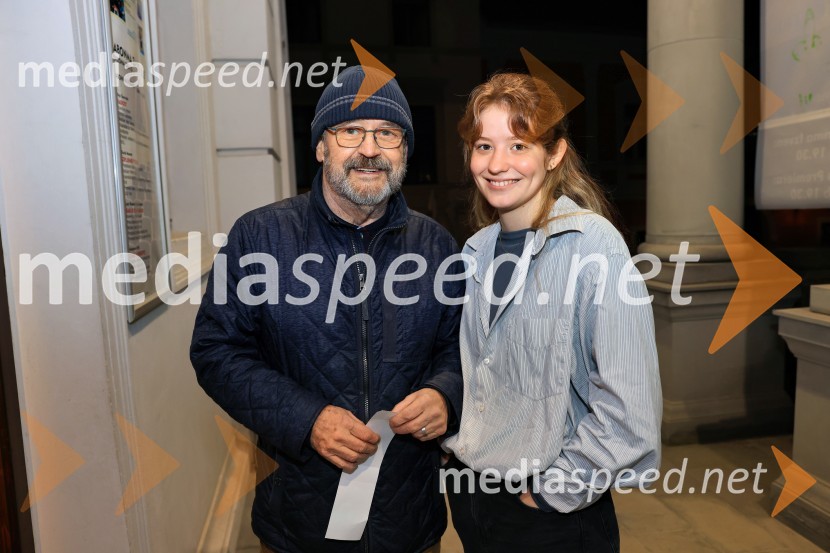  Vlado Novak, igralec;  Lara Čabrian, asistentka režiserjaŽivljenje v teatru, premiera, Mestno gledališče Ptuj