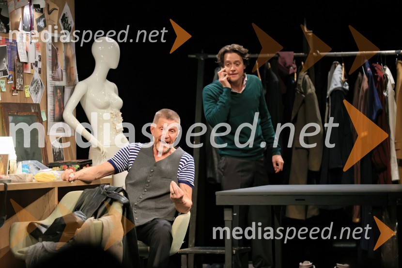  Borut  Veselko, igralec;  Domen Valič, igralecŽivljenje v teatru, premiera, Mestno gledališče Ptuj