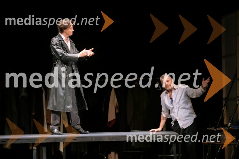  Domen Valič, igralec;  Borut  Veselko, igralecŽivljenje v teatru, premiera, Mestno gledališče Ptuj