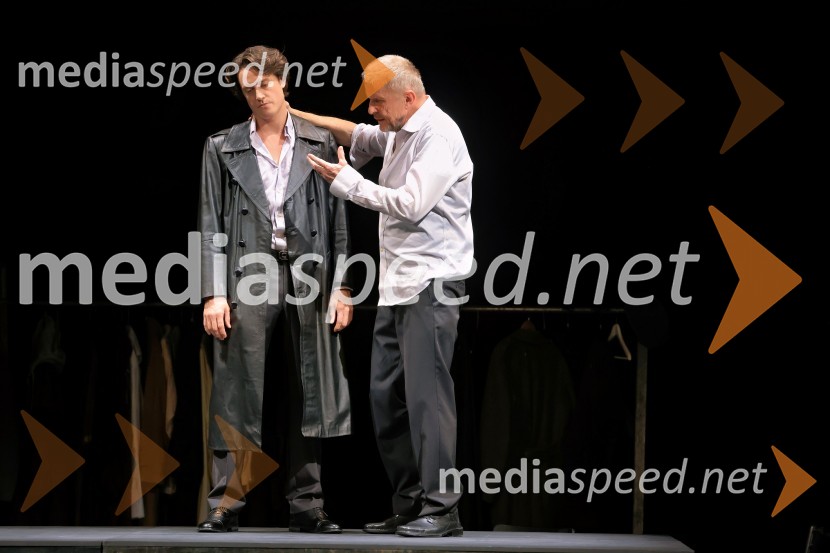  Domen Valič, igralec;  Borut  Veselko, igralecŽivljenje v teatru, premiera, Mestno gledališče Ptuj