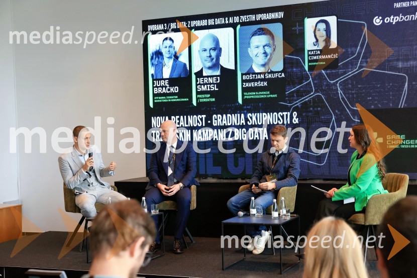  Jure Bračko, vodja oddelka za zunanje komuniciranje, Nova KBM;  Jernej Smisl, direktor korporativnega svetovanja, Pristop Corporate Consulting;  ... ;  ... Game Changer Ljubljana 2024