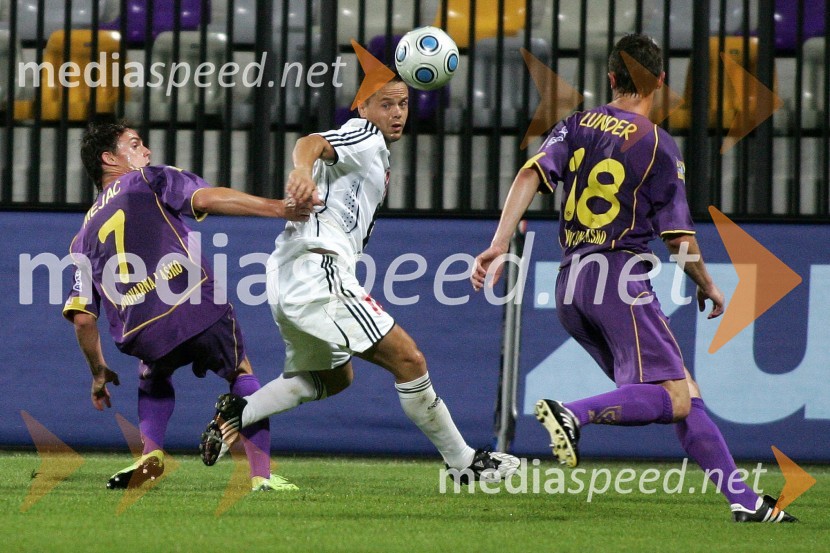 Aleš Mejač, nogometaš NK Maribor, ..., nogometaš NK Interblock in Matjaž Lunder, nogometaš NK MariborNogometna tekma, Superpokal 2009, NK Maribor:NK Interblock