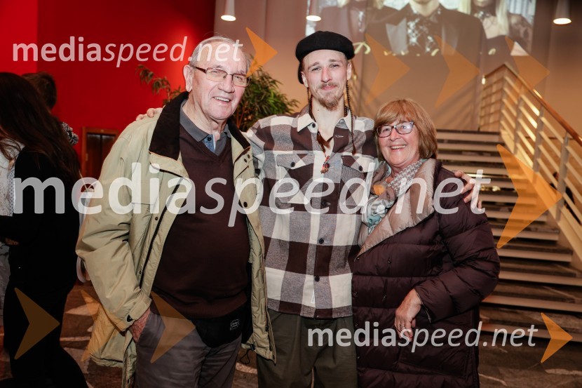  Lojze Šoster;  Žigan Krajnčan, igralec, plesalec, koreograf;  Suzana Šoster, nekdanja uredica PIL-aŽigan Krajnčan navdušil z orkestrom Big Band RTV Slovenija