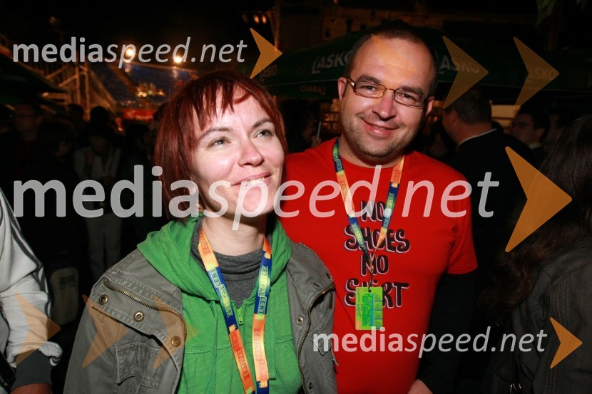 Petra Božič Blagajac in Mitja Blagajac, komunikacijska skupina SPEMDogajanje na 17. Festivalu Lent 2009