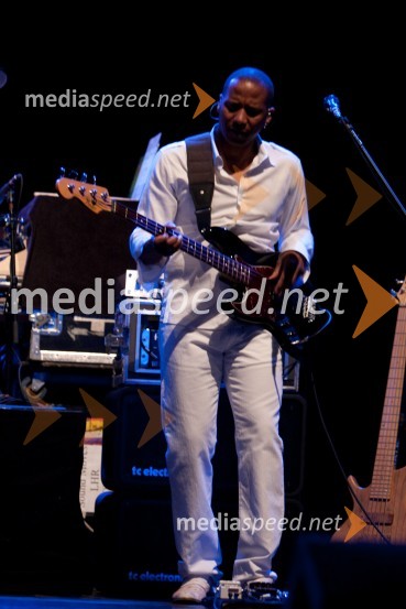 Član spremljevalna skupine Davida ByrneaDavid Byrne, koncert