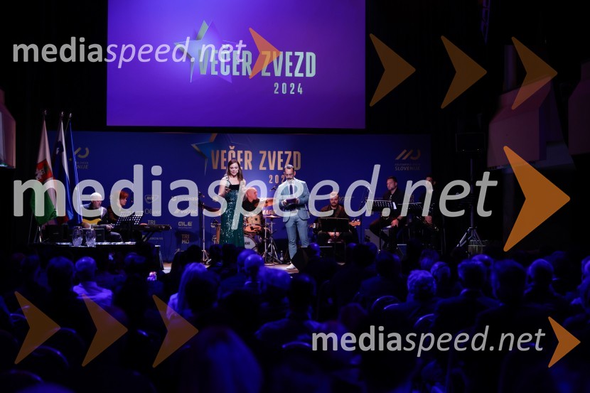  Flora Ema Lotrič, pevka;  Jože Robežnik,  televizijski voditeljVečer zvezd: Kolesar leta 2024 je Tadej Pogačar