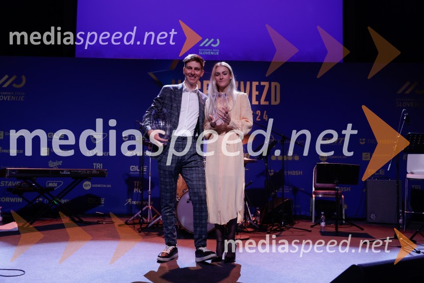  Tadej Pogačar, kolesar;  Urška Žigart, kolesarkaVečer zvezd: Kolesar leta 2024 je Tadej Pogačar