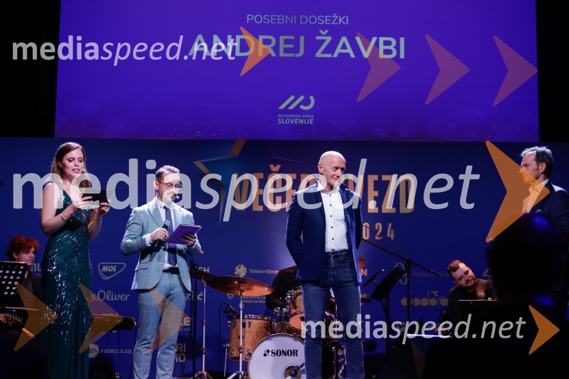  Flora Ema Lotrič, pevka;  Jože Robežnik,  televizijski voditelj;  Andrej Žavbi, kolesar;  ... Večer zvezd: Kolesar leta 2024 je Tadej Pogačar