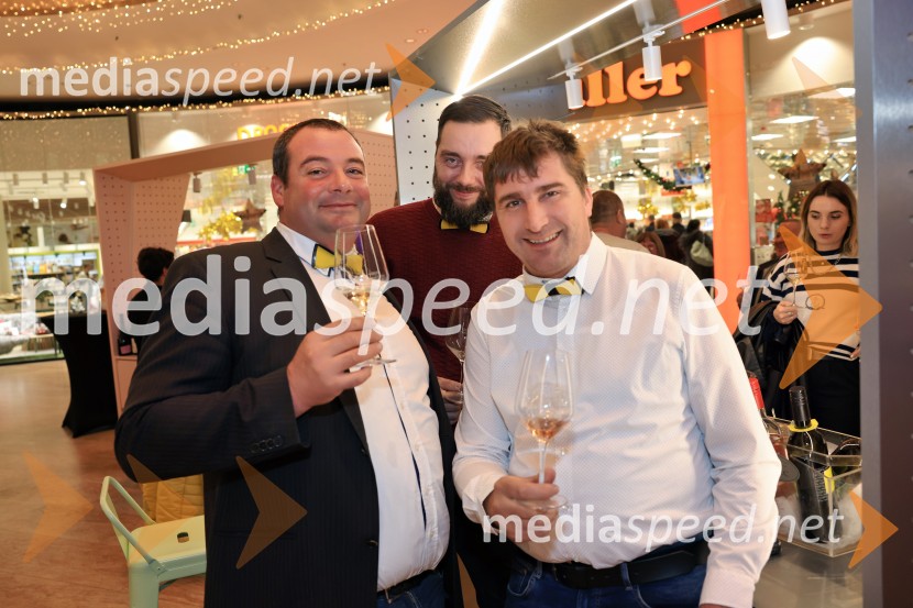  Dušan  Mulec, Vinogradništvo Mulec;  Aleksander Rigo, Rigo Vino;  Sandi  Fleisinger, Kmetija FleisingerPubeci 2024 v centru Aleja Ljubljana