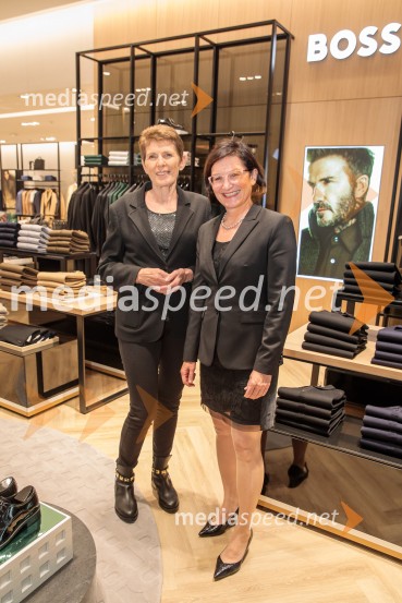  Helena Draškovič, Magistrat Interational;  Jožica Brcar, generalna direktorica Magistrat InternationalOtvoritev prenovljene Boss trgovine v Emporiumu