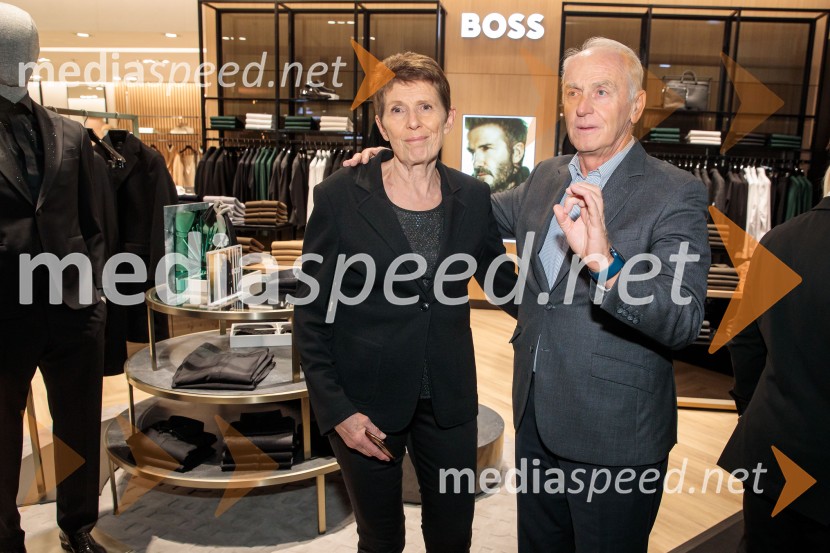  Helena Draškovič, Magistrat Interational;  Jože  Mermal, predsednik upravnega odbora BTCOtvoritev prenovljene Boss trgovine v Emporiumu