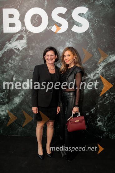  Jožica Brcar, generalna direktorica Magistrat International;  Viktorija Radojević Mavrič, direktorica marketinga in razvoja Mercator d.d.Otvoritev prenovljene Boss trgovine v Emporiumu
