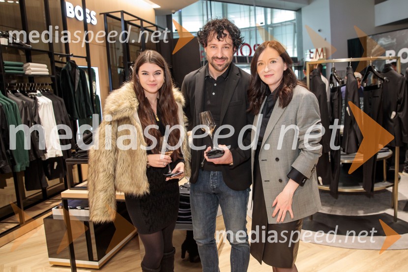  Alja Felicijan;  Gašper Sedminek, frizer;  ... Otvoritev prenovljene Boss trgovine v Emporiumu