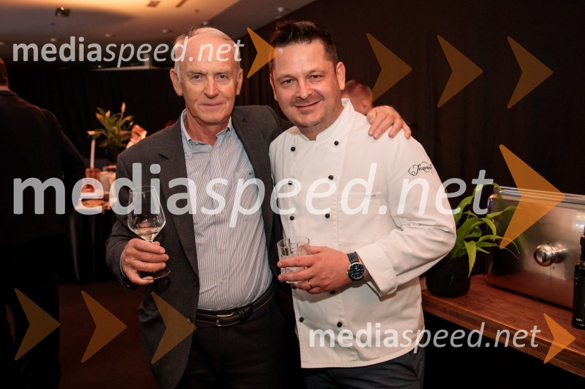  Jože  Mermal, predsednik upravnega odbora BTC;  Luka Jezeršek, Hiša kulinarike JezeršekOtvoritev prenovljene Boss trgovine v Emporiumu