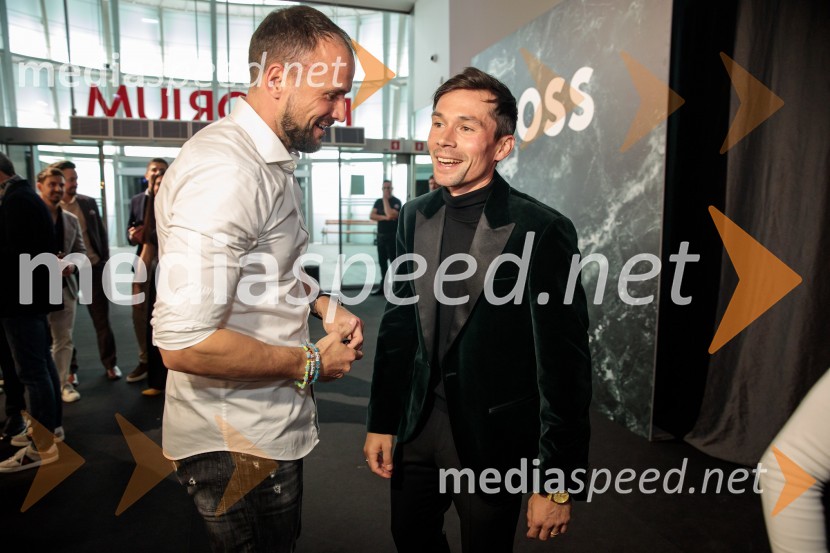  Uroš Zorman, trener, Slovenska rokometna reprezentanca;  Primož Roglič, kolesarOtvoritev prenovljene Boss trgovine v Emporiumu