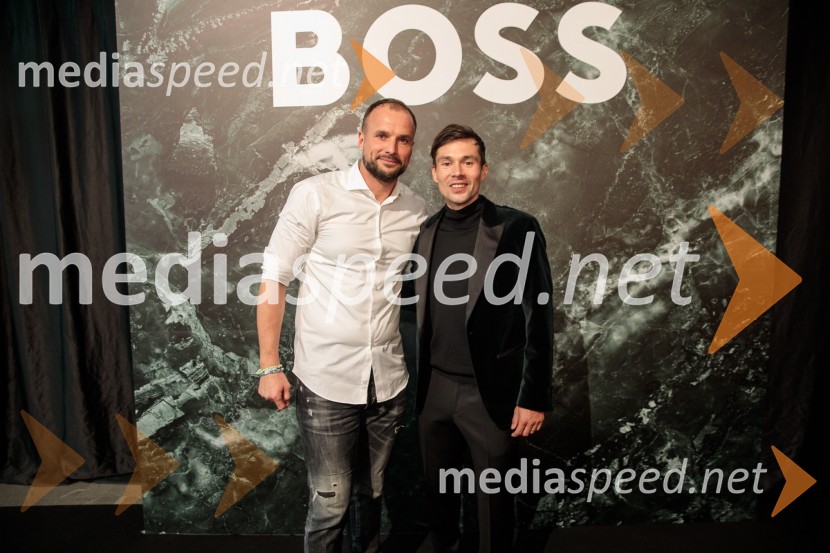  Uroš Zorman, trener, Slovenska rokometna reprezentanca;  Primož Roglič, kolesarOtvoritev prenovljene Boss trgovine v Emporiumu