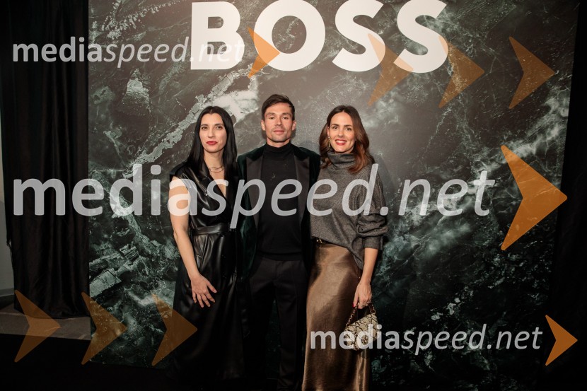  ... ;  Primož Roglič, kolesar;  Doris Šantek, vodja galerije EmporiumOtvoritev prenovljene Boss trgovine v Emporiumu
