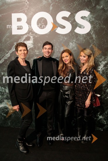  Helena Draškovič, Magistrat Interational;  Primož Roglič, kolesar;  Viktorija Radojević Mavrič, direktorica marketinga in razvoja Mercator d.d.;  Nina Vipotnik, vodja marketinga, Emporium Otvoritev prenovljene Boss trgovine v Emporiumu