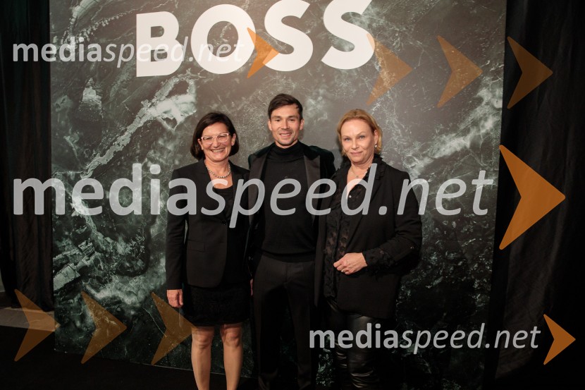  Jožica Brcar, generalna direktorica Magistrat International;  Primož Roglič, kolesar;  ... Otvoritev prenovljene Boss trgovine v Emporiumu