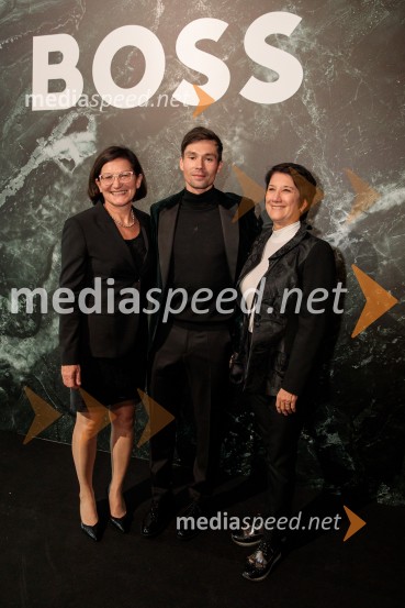  Jožica Brcar, generalna direktorica Magistrat International;  Primož Roglič, kolesar;  ... Otvoritev prenovljene Boss trgovine v Emporiumu