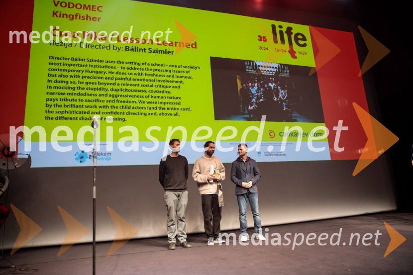  ... ;  Bálint Szimler, filmski režiser; mag. Boštjan Škufca Zaveršek, podpredsednik uprave, Telekom Slovenija35. LIFFe, zaključek festivala