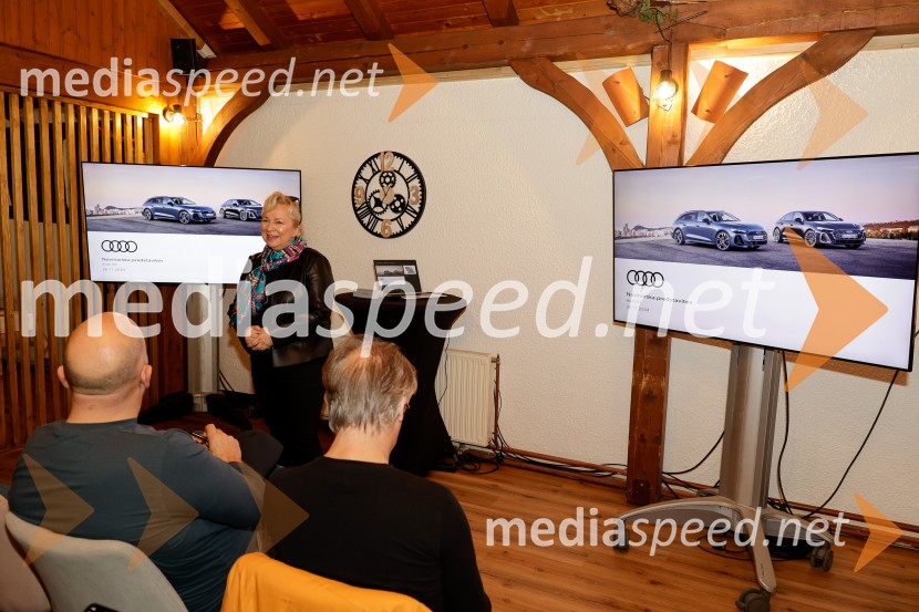  Sabrina Pečelin, vodja odnosov z javnostmi pri Porsche Slovenija d.o.o.Novi Audi A5, slovenska predstavitev