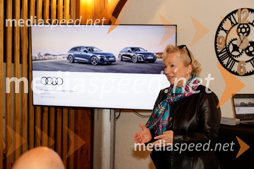  Sabrina Pečelin, vodja odnosov z javnostmi pri Porsche Slovenija d.o.o.Novi Audi A5, slovenska predstavitev