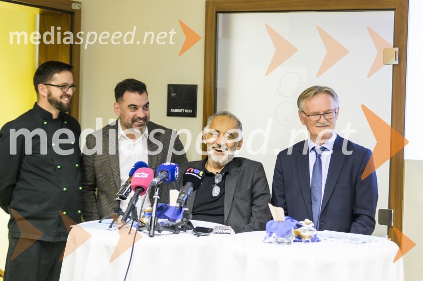  ... ;  ... ;  Dušan Erjavec, ravnatelj, Srednja šola za gostinstvo in turizem Maribor;  Dragan Todorović, gostujoči profesor strežbe iz Turističko-ugostiteljske šole SplitNovinarska konferenca z dalmatinsko kulinariko, Srednja šola za gostinstvo in turizem Maribor