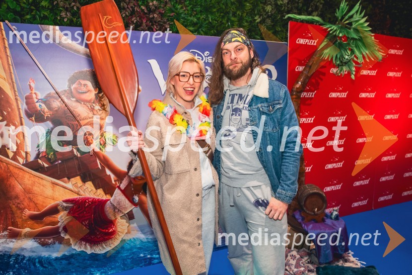  Kaja Kočevar- Kaya Solo, vlogerka;  Jan StrmšekVaiana 2, premiera animiranega filma v Cineplexx Ljubljana