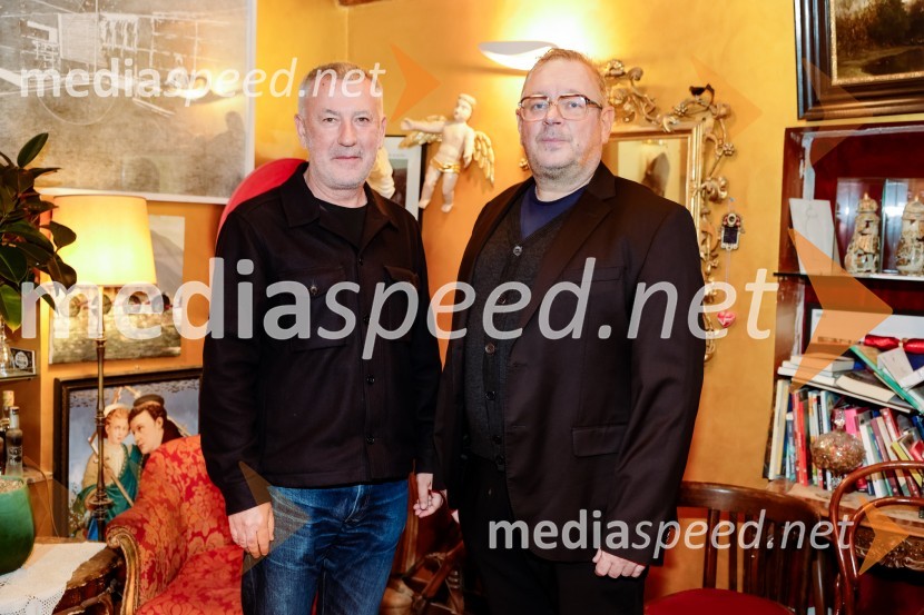  Ivica Buljan, režiser;  Robert Waltl, direktor, Mini teaterSamo še enkrat gremo spat, premiera v Mini teatru