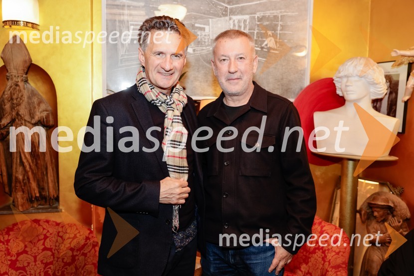  Milan Martin Cvikl, viceguverner Banke Slovenije;  Ivica Buljan, režiserSamo še enkrat gremo spat, premiera v Mini teatru