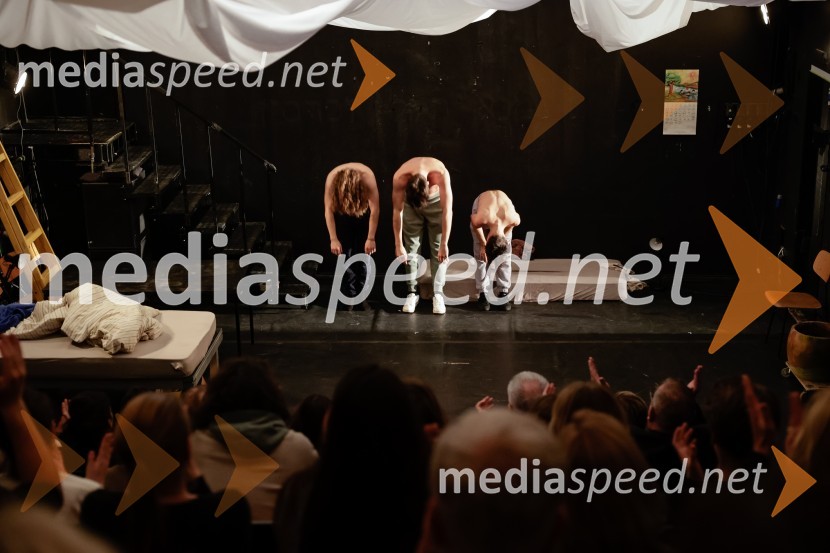  Filip  Mramor, igralec;  Svit Stefanija, igralec;  Daniel PetkovićSamo še enkrat gremo spat, premiera v Mini teatru