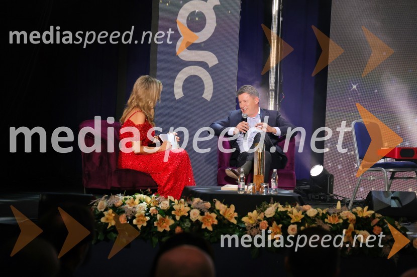  Bernarda Žarn, voditeljica;  Enver Šišić, direktor skupine Perutnina Ptuj, d.o.o.Štajerska gospodarska odličnost 2024