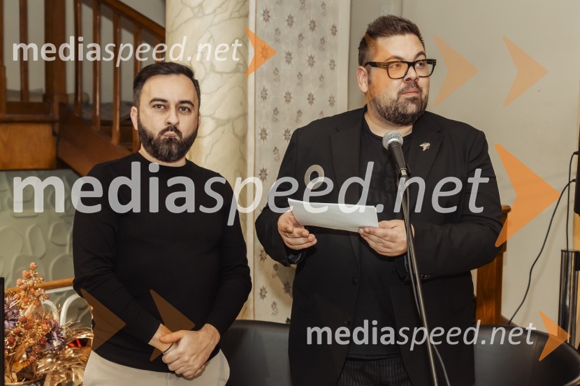  Damien Flynn, mbasador znamke, Nicolai Parfumeur Createur;  Nejc Simšič, novinarVečer gurmanskih dišav z Nicolai Parfumeur Createur v Ikona Ljubljana