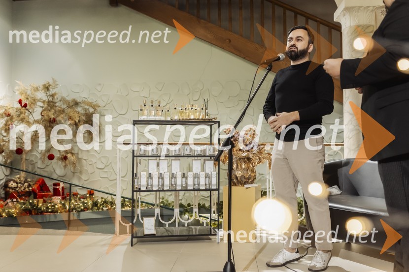  Damien Flynn, mbasador znamke, Nicolai Parfumeur CreateurVečer gurmanskih dišav z Nicolai Parfumeur Createur v Ikona Ljubljana