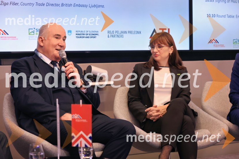  Richard Moir, London Chambers of Commerce and Industry;  Tamara Zajec Balažič, namestnica direktorja, SPIRIT SlovenijaPoslovna konferenca BSCC na londonski borzi