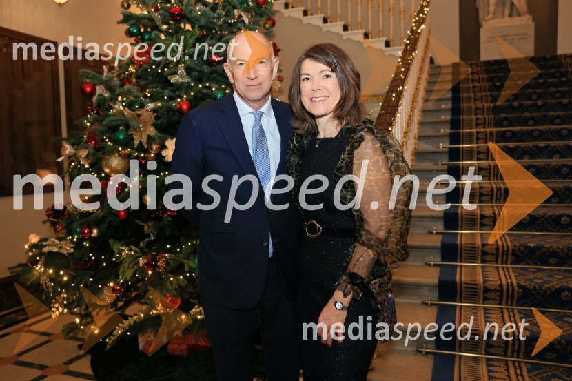  Michael Plaut, Director for Wales;  Julia PlautChristmas Gala 2024, dogodek Britansko - slovenske gospodarske zbornice