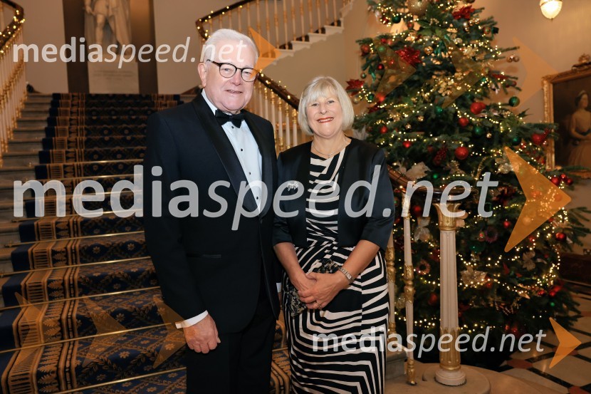  Lord German, Poslanec Zgornjega doma Združenega kraljestva;  Lady GermanChristmas Gala 2024, dogodek Britansko - slovenske gospodarske zbornice