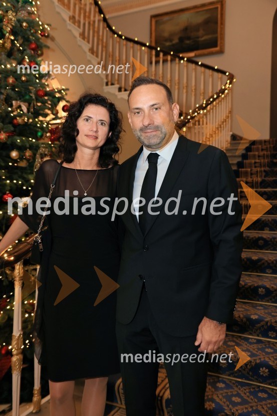  Natalija Kunič;  Janez Kunič, komercialni direktor, TrimoChristmas Gala 2024, dogodek Britansko - slovenske gospodarske zbornice