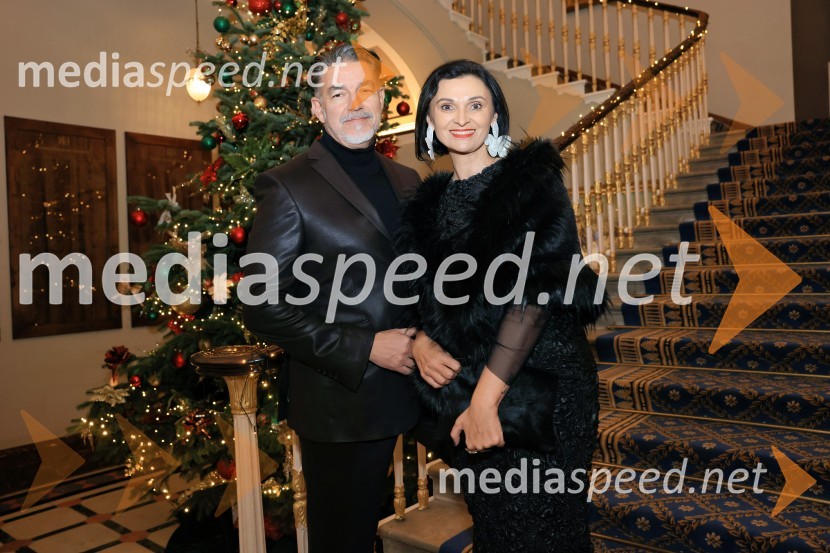  Damijan Berginc;  Simona Špilak, direktorica, BOC InstituteChristmas Gala 2024, dogodek Britansko - slovenske gospodarske zbornice
