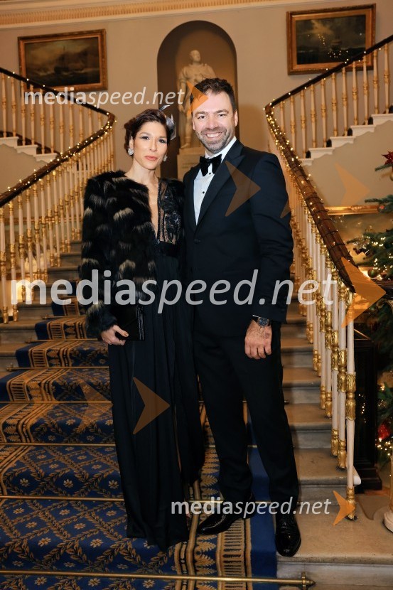  Kaja Kopitar;  Borut Čeh, soustanovitelj in izvršni direktor, Labena d.o.o.Christmas Gala 2024, dogodek Britansko - slovenske gospodarske zbornice