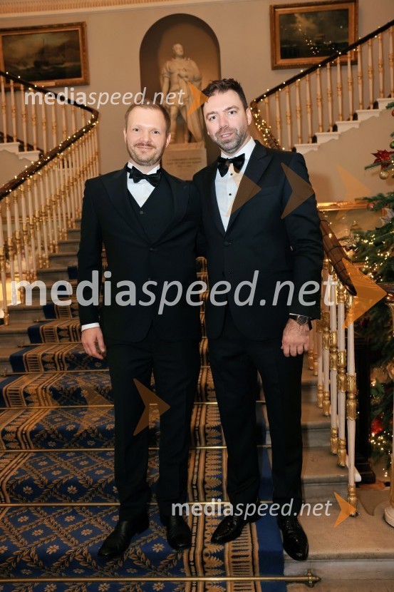  Jure Vrhunc, višji poslovni svetovalec za poslovno preobrazbo, Jaguar Land Rover;  Borut Čeh, soustanovitelj in izvršni direktor, Labena d.o.o.Christmas Gala 2024, dogodek Britansko - slovenske gospodarske zbornice