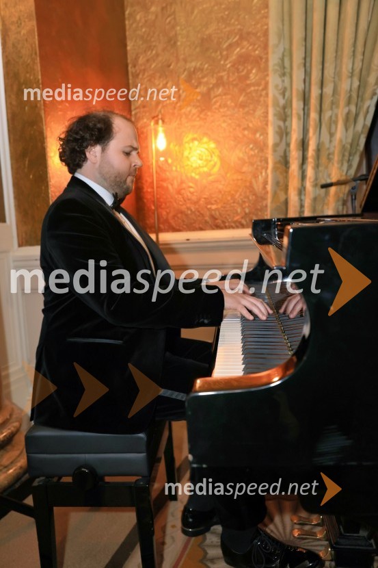  Ermin Tkalec, glasbenikChristmas Gala 2024, dogodek Britansko - slovenske gospodarske zbornice