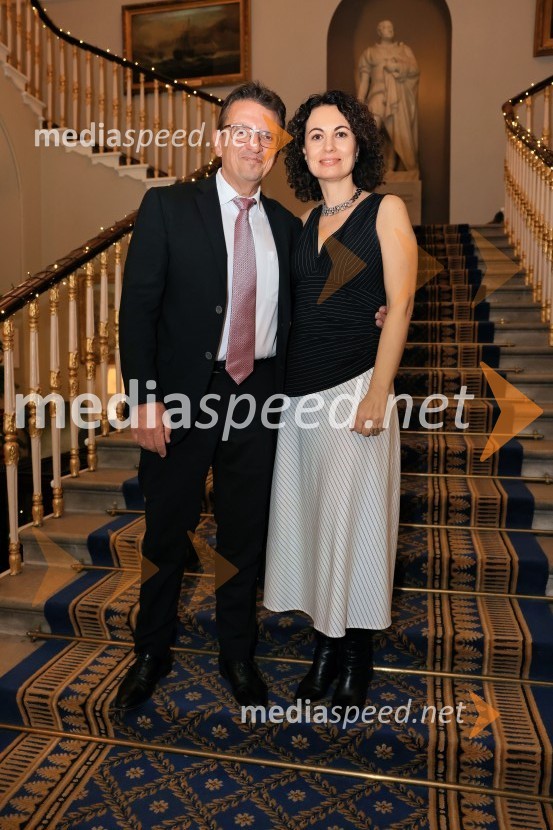 dr. Imre Balogh, Hranilnica LON d.d.;  Annamaria MolnarChristmas Gala 2024, dogodek Britansko - slovenske gospodarske zbornice