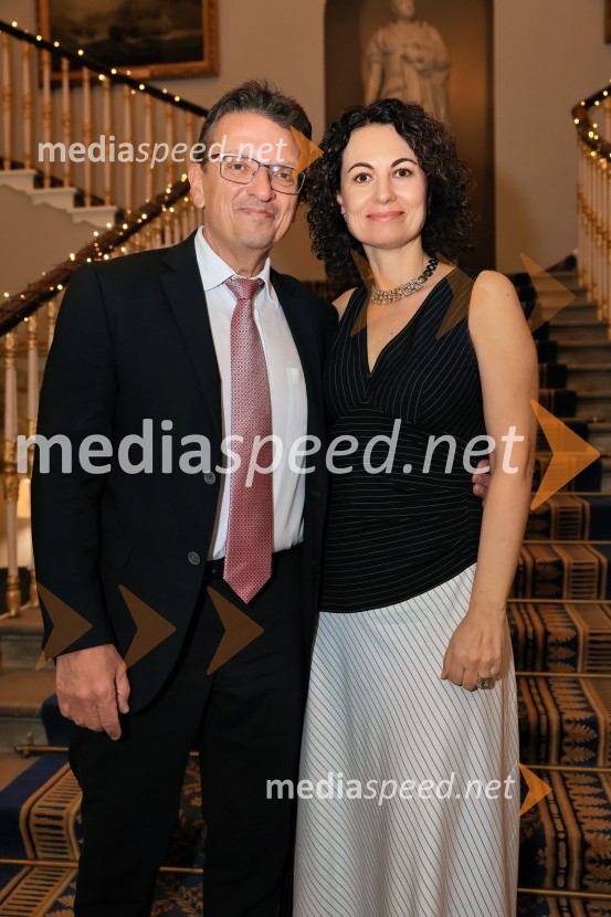 dr. Imre Balogh, Hranilnica LON d.d.;  Annamaria MolnarChristmas Gala 2024, dogodek Britansko - slovenske gospodarske zbornice