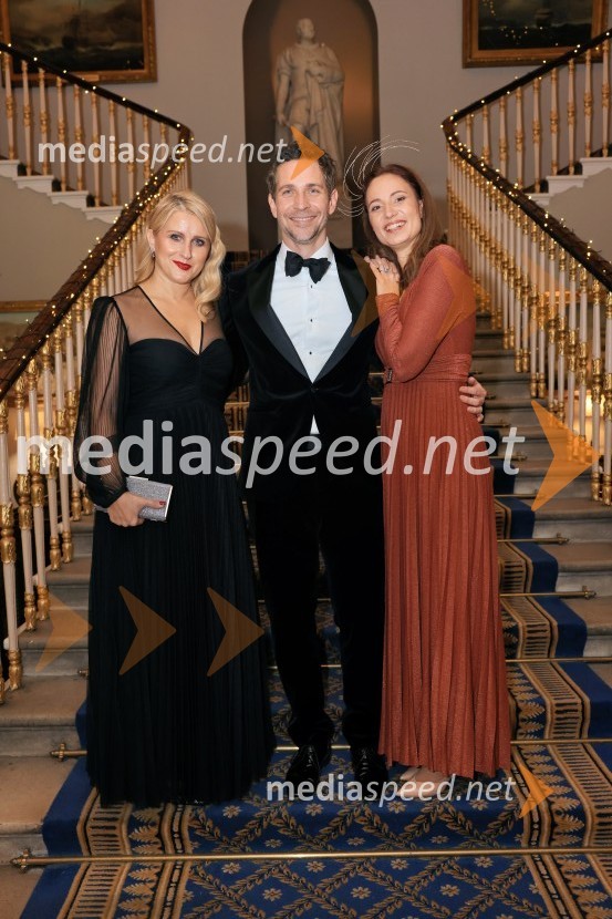  ... ;  Miha Žerko, predsednik uprave, SRC;  Sara Ana ŽerkoChristmas Gala 2024, dogodek Britansko - slovenske gospodarske zbornice